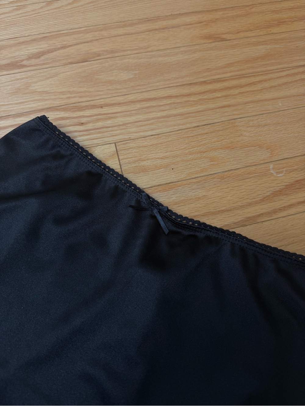 Streetwear Society Black Satin Slip Skirt